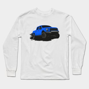 Lifted Blue Raptor pickup Long Sleeve T-Shirt